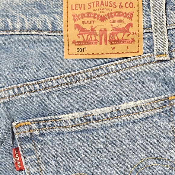 24 LEVI'S 501 DISTRESSED JEANS WOMENS SIZE 28 - Picture 13 of 13